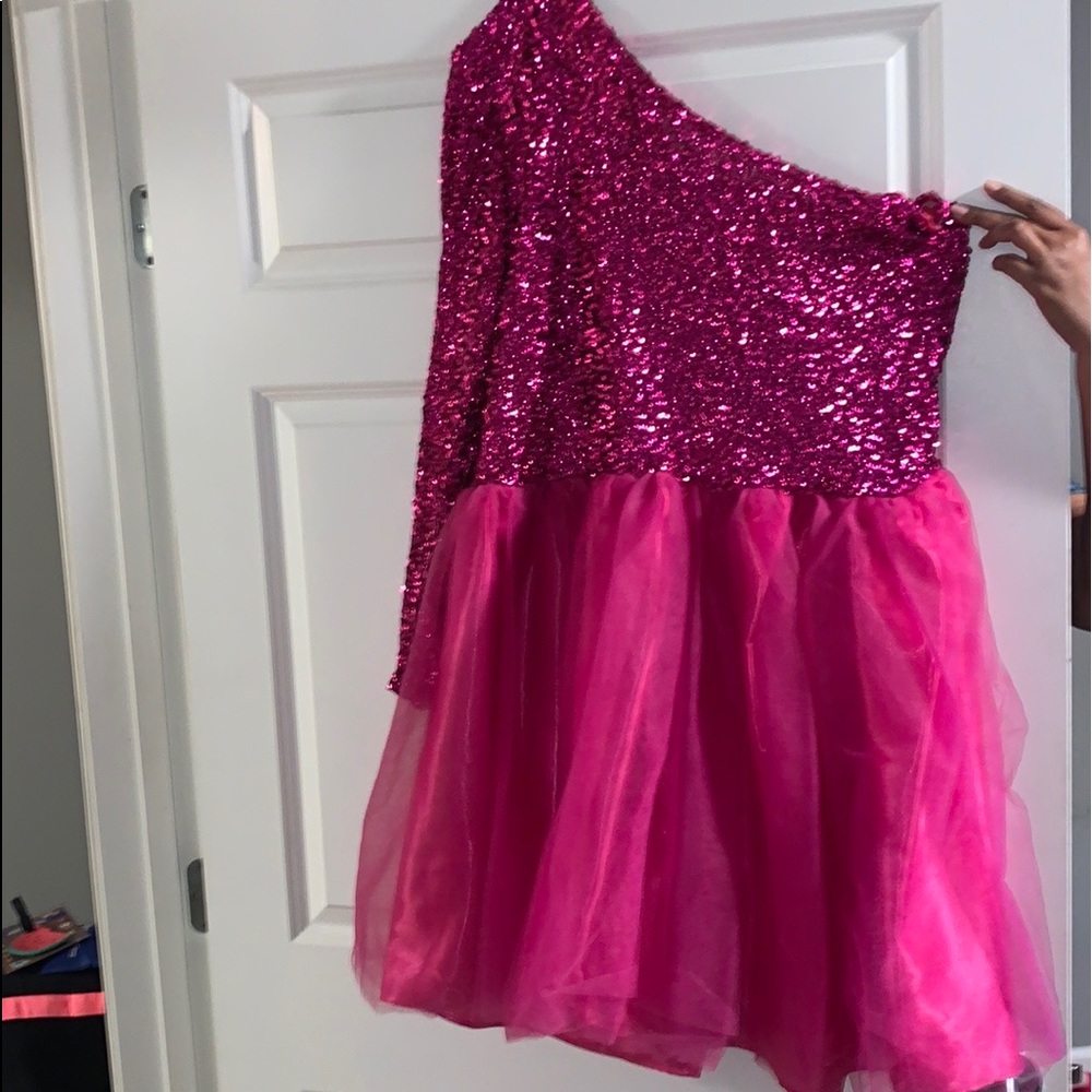 Formal Pink Sequence Dress